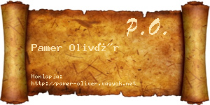 Pamer Olivér névjegykártya